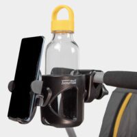 Cup and phone holder for stroller