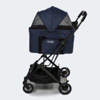 Blue pet stroller InnoPet 2-in-1 Compact pram for cats